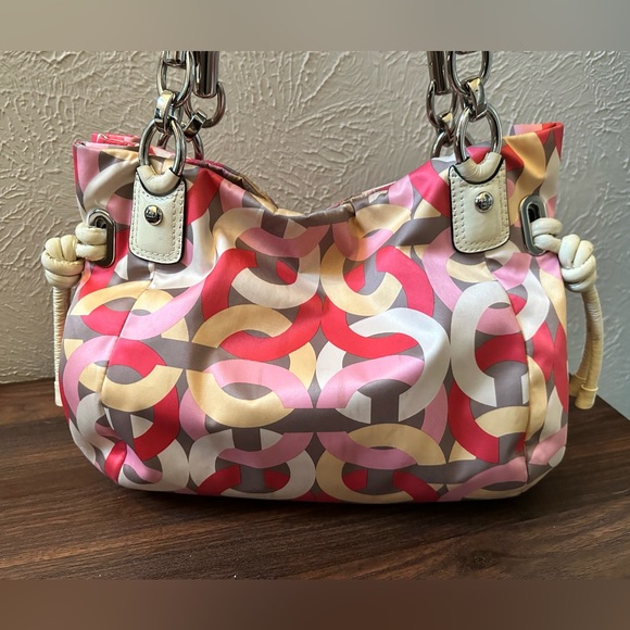 Coach Kristin Chain Link Signature Print Satchel - Picture 3 of 9